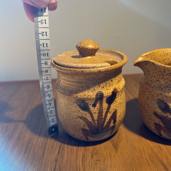 Gibson pottery made in England, vintage retro sugar and creamer set handmade - Picture 5 of 11